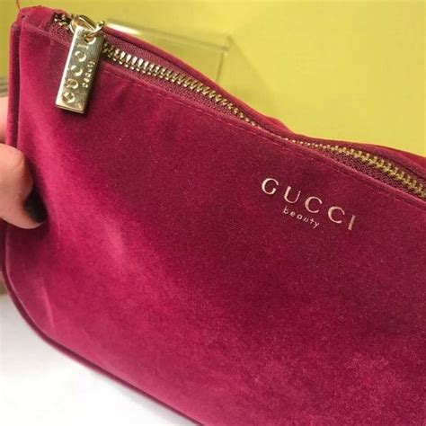 pink designer bag gucci|Gucci makeup bag pink velvet.